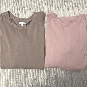 Set of 2 Nordstrom Sweaters- Pink & Nude